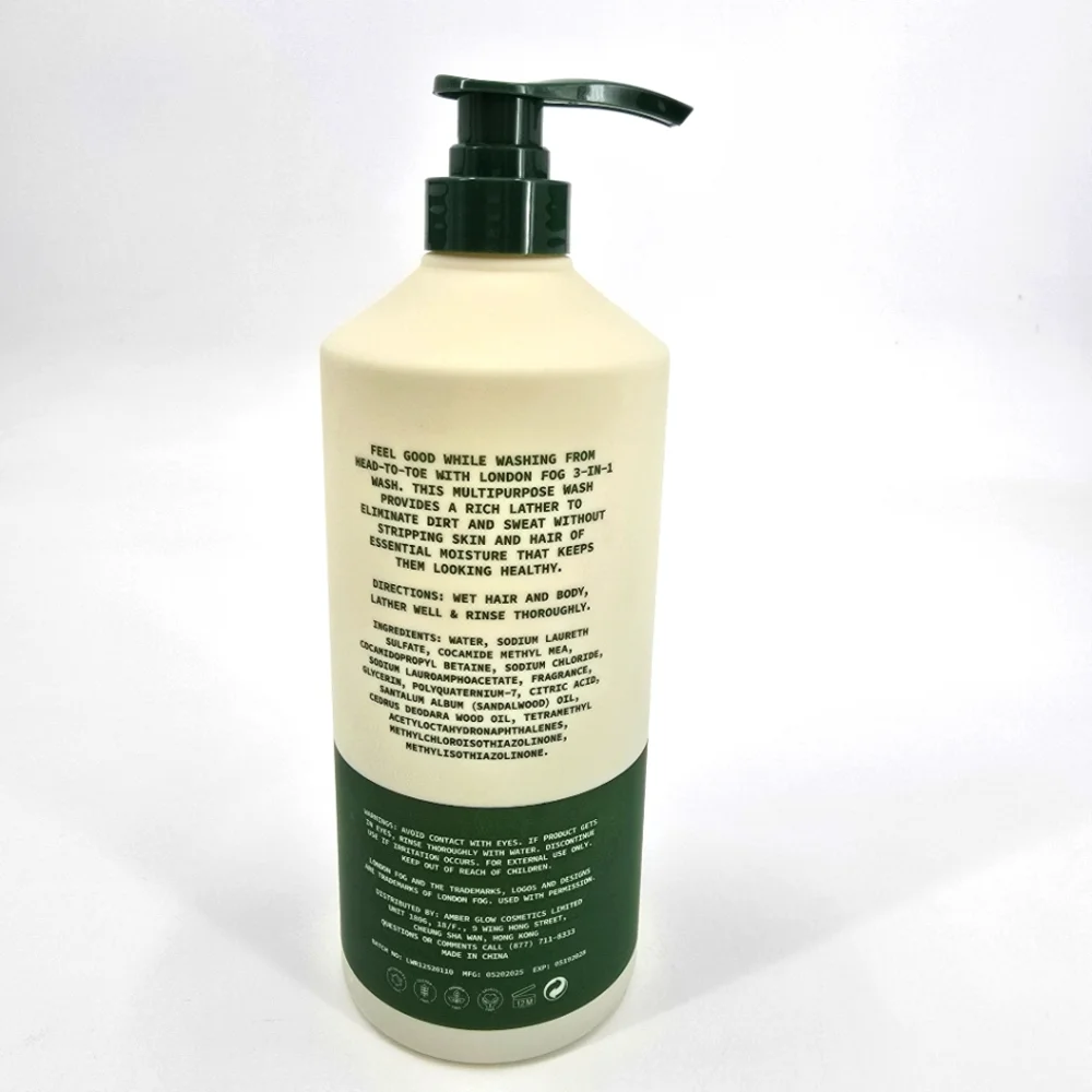 London Fog Supply 3-In-1 Wash Hair Face Body Midnight Woods 33.8 fl.oz New